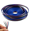 tanie Sterownik LED-kwb 10 m 4-pinowy przedłużacz kabla rgb przew&amp;oacute;d do 5050 3528 zmiana koloru elastyczna taśma led światła