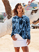 baratos Moletons com Capuz e Sem Capuz Femininos-Mulheres B&amp;aacute;sico Moletom Geom&amp;eacute;trica