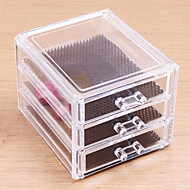 baratos -Acessórios para Maquiagem Armazenamento de Maquilhagem Maquiagem Acrílico Quadrada Diário Cosmético Artigos para Banho &amp; Tosa