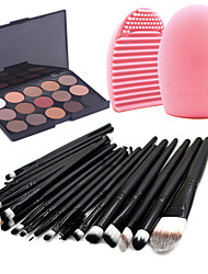 abordables -Set de maquillage Fards à Paupières Poudres Voyage Economique Professionnel 20 pcs Maquillage Œil Sec Mat Lueur Etanche Séchage rapide Longue Durée 15 couleurs Cosmétique Accessoires de Toilettage