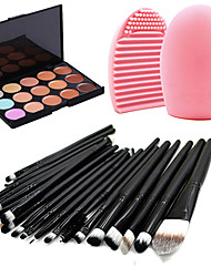 preiswerte -Concealer Cream Concealer / Kontur Für Reisen Umweltfreundlich Professionell 22 pcs Bilden Auge Lippe Gesicht Trocken Nass Matt Weiß machen Feuchtigkeit Abdeckung 15 Farben Kosmetikum Pflegezubehör