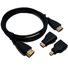 10ft 3in1 Full HD 1080P καλώδιο HDMI σε HDMI / Mini HDMI / Micro HDMI Adaptor Kit 10ft 3in1 Full HD 1080P καλώδιο HDMI σε HDMI / Mini HDMI / Micro HDMI Adaptor Kit