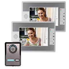 7 "dveřní telefonní dveřní zvonek Intercom sada 1 kamera 2-monitorová noční vidění 7 "dveřní telefonní dveřní zvonek Intercom sada 1 kamera 2-monitorová noční vidění