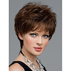 Syntetiska peruker Rak / Naturlig Straight Pixie-frisyr / Med lugg Syntetiskt hår Brun Peruk Dam Korta Utan lock Brun Syntetiska peruker Rak / Naturlig Straight Pixie-frisyr / Med lugg Syntetiskt hår Brun Peruk Dam Korta Utan lock Brun