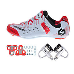 SIDEBIKE Erwachsene Fahrradschuhe mit Pedalen & Pedalplatten Rennradschuhe Nylon Atmungsaktiv Polsterung Radsport White / Black / Red Herrn Fahrradschuhe / Künstliche Mikrofaser Polyurethan SIDEBIKE Erwachsene Fahrradschuhe mit Pedalen & Pedalplatten Rennradschuhe Nylon Atmungsaktiv Polsterung Radsport White / Black / Red Herrn Fahrradschuhe / Künstliche Mikrofaser Polyurethan