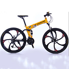 Mountain Bike Folding Bike Cycling 27 Speed 26 Inch/700CC 50mm Men's Unisex Adult SHIMANO Double Disc Brake Suspension ForkAluminium
