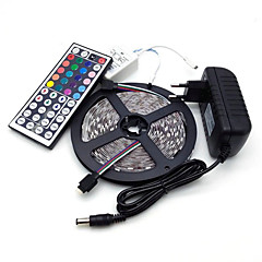 5m Conjuntos de Luzes 300 LEDs 5050 SMD RGB 100-240 V / IP44 5m Conjuntos de Luzes 300 LEDs 5050 SMD RGB 100-240 V / IP44