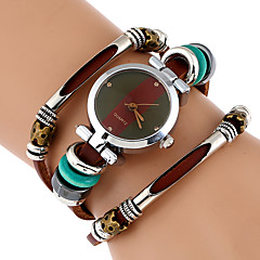 Per donna Orologio braccialetto Orologio da polso Quarzo Avvolgere Vera pelle Materiale cinturino Marrone Fantastico imitazione diamante Analogico Donne Vintage Casual Farfalla Stile Boho - Nero Per donna Orologio braccialetto Orologio da polso Quarzo Avvolgere Vera pelle Materiale cinturino Marrone Fantastico imitazione diamante Analogico Donne Vintage Casual Farfalla Stile Boho - Nero