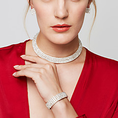 Damen Mehrlagig Schmuck-Set Strass damas, Luxus, Modisch, Elegant, Brautkleidung, Mehrlagig Einschließen Halsketten Halskette Ohrring Silber Für Hochzeit Party Jahrestag Alltag Normal Maskerade Damen Mehrlagig Schmuck-Set Strass damas, Luxus, Modisch, Elegant, Brautkleidung, Mehrlagig Einschließen Halsketten Halskette Ohrring Silber Für Hochzeit Party Jahrestag Alltag Normal Maskerade