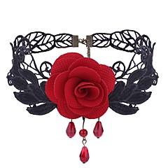 Damen Synthetischer Amethyst Spitze Halsketten - Modisch Süß Blume Modische Halsketten Für Alltag Damen Synthetischer Amethyst Spitze Halsketten - Modisch Süß Blume Modische Halsketten Für Alltag