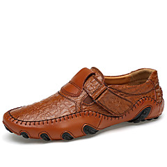 Men's Shoes Leather Spring / Fall Comfort / Light Soles Loafers & Slip-Ons Black / Brown Men's Shoes Leather Spring / Fall Comfort / Light Soles Loafers & Slip-Ons Black / Brown