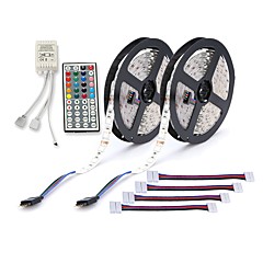 ZDM® 10 m Sady světel 300 LED diody 5050 SMD 2x 5M LED pásové světlo / 1 44Keys Remote Controller / 4 konektory R GB Ořezatelný / Samolepící 12 V 1 sada ZDM® 10 m Sady světel 300 LED diody 5050 SMD 2x 5M LED pásové světlo / 1 44Keys Remote Controller / 4 konektory R GB Ořezatelný / Samolepící 12 V 1 sada