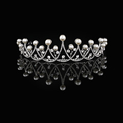 סגסוגת Tiaras עם ריינסטון / פנינים חלק 1 חתונה כיסוי ראש סגסוגת Tiaras עם ריינסטון / פנינים חלק 1 חתונה כיסוי ראש