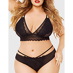 Per donna Taglie forti Sexy Lingerie con reggicalze Indumenti da notte - Pizzo Tinta unita Per donna Taglie forti Sexy Lingerie con reggicalze Indumenti da notte - Pizzo Tinta unita
