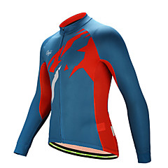 cheji® Herrn Langarm Fahrradtrikot - Rot + blau Fahhrad Oberteile Sport Jacquard Bergradfahren Straßenradfahren Bekleidung / Mikro-elastisch cheji® Herrn Langarm Fahrradtrikot - Rot + blau Fahhrad Oberteile Sport Jacquard Bergradfahren Straßenradfahren Bekleidung / Mikro-elastisch