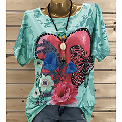 camicetta slim da donna - girocollo floreale camicetta slim da donna - girocollo floreale