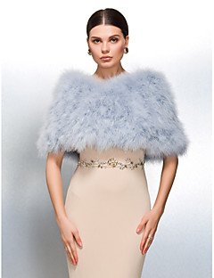 Wedding Wraps Online For 2018 Feather Fur Wedding Party Evening Casual Wraps Shrugs