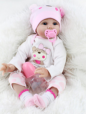 baratos Brinquedos &amp; Hobbies-NPKCOLLECTION BONECA DE NPK Bonecas Reborn Boneca menina Bebês Meninas Boneca Reborn Silicone - Recém nascido realista Fofinho Adorável Interação pai-filho Mohair Rooted à mão de Criança Brinquedos