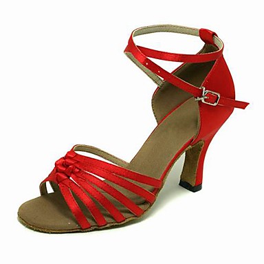 Women‘s Dance Shoes Latin/Ballroom Satin Stiletto Heel Red 229468 2018 ...