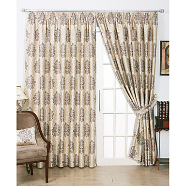 European Style Pattern Window Curtains Drapes Two Panels 288626