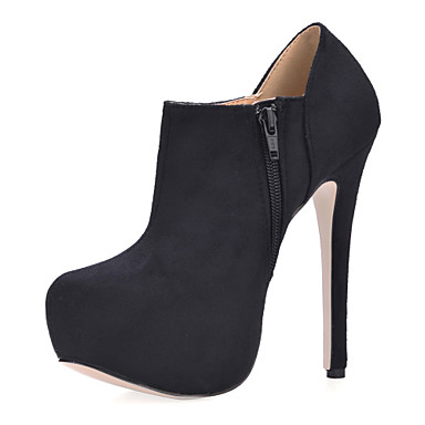 Fashion Suede Stiletto Heel Ankle Boots With Zipper Party / Evening ...