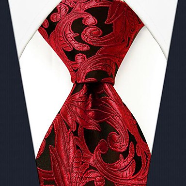 Men's Casual Floral Print Red Silk Necktie 1588836 2018 – $15.74