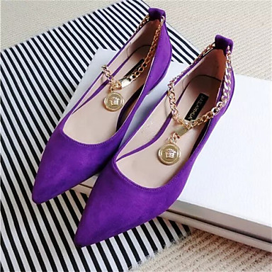 Women's Shoes Flat Heel Pointed Toe Flats Dress Black/Purple/Red ...