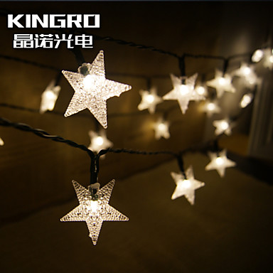 King Rosolar String 6 5m 30led Star Shape Decor Party King Rosolar String 6 5m 30led Star Shape Decor Party Flashing Outdoor Waterproof Fairy Lights