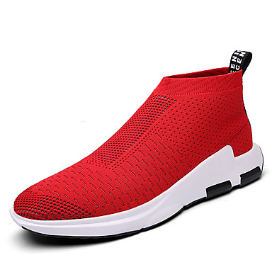 Men's Shoes Tulle Spring / Fall Comfort Sneakers Black / Gray / Red Men's Shoes Tulle Spring / Fall Comfort Sneakers Black / Gray / Red