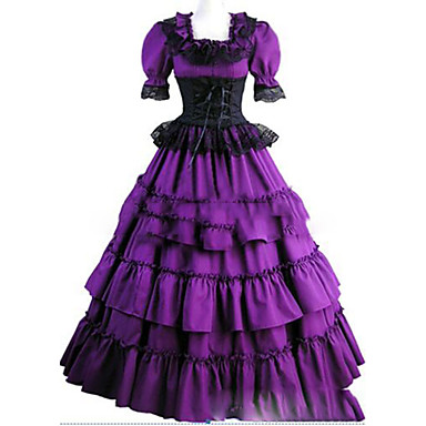 Victorian Costume Women's Dress Party Costume Masquerade Purple Vintage ...