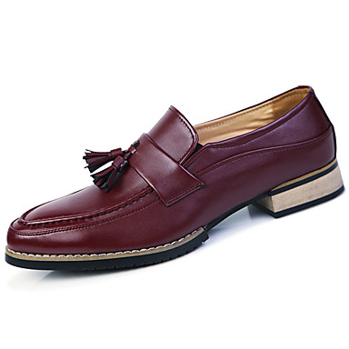 Men's Shoes PU Spring / Fall Comfort / Light Soles Oxfords Black / Brown / Burgundy / Tassel / Party & Evening Men's Shoes PU Spring / Fall Comfort / Light Soles Oxfords Black / Brown / Burgundy / Tassel / Party & Evening