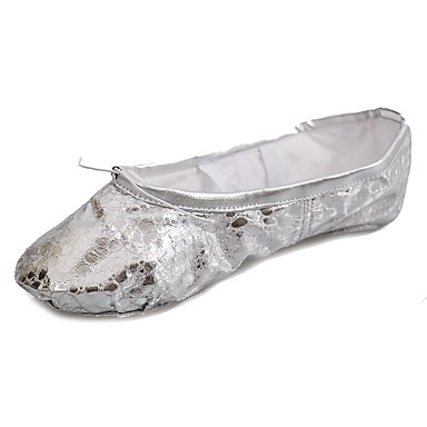 Ballet Shoes Patent Leather / Leatherette Flat Flat Heel Customizable Dance Shoes Silver / Performance Ballet Shoes Patent Leather / Leatherette Flat Flat Heel Customizable Dance Shoes Silver / Performance