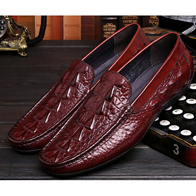 Men's Shoes Cowhide Spring / Fall Comfort Loafers & Slip-Ons Black / Brown Men's Shoes Cowhide Spring / Fall Comfort Loafers & Slip-Ons Black / Brown