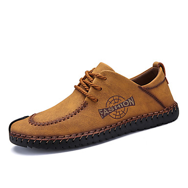 Men's Shoes Suede Spring / Summer Comfort Oxfords Black / Brown / Khaki Men's Shoes Suede Spring / Summer Comfort Oxfords Black / Brown / Khaki