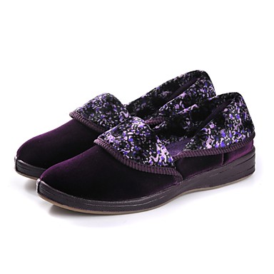 Women's Shoes Fleece Spring / Summer Comfort / Vulcanized Shoes Flats Flat Heel Round Toe / Closed Toe Purple Women's Shoes Fleece Spring / Summer Comfort / Vulcanized Shoes Flats Flat Heel Round Toe / Closed Toe Purple