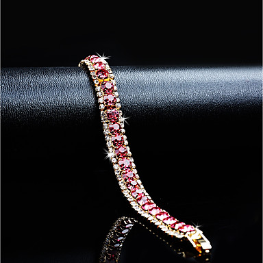 Or Femme Zircon Classique Cristal Plaqué Rétro Chaînes Bracelets DHYWE9I2