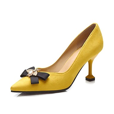 Women's Shoes PU(Polyurethane) Spring & Summer Basic Pump Heels Walking Shoes Stiletto Heel Pointed Toe Black / Yellow / Party & Evening Women's Shoes PU(Polyurethane) Spring & Summer Basic Pump Heels Walking Shoes Stiletto Heel Pointed Toe Black / Yellow / Party & Evening
