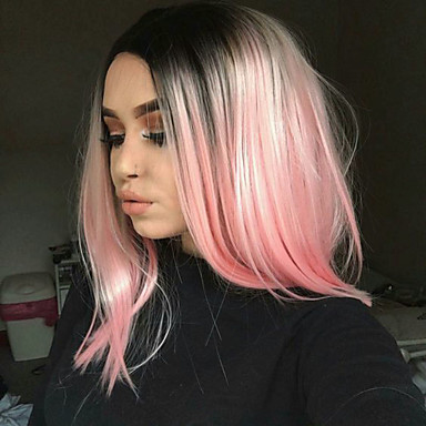 Peruci Sintetice Drept Kardashian Stil Tunsoare Bob Fără Calotă