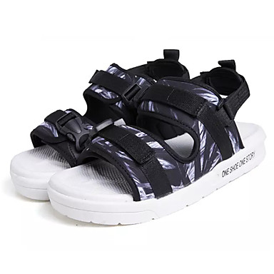 Men's Shoes Tulle Summer Comfort Sandals White / Black Men's Shoes Tulle Summer Comfort Sandals White / Black