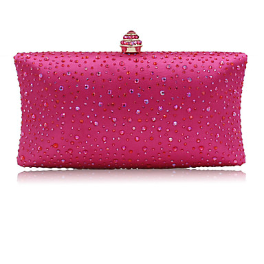 pink satin evening bag