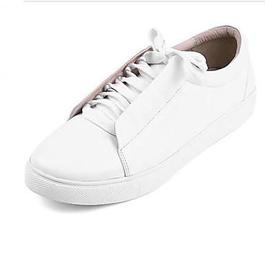 Women's Shoes Nappa Leather Spring / Summer Comfort Sneakers Flat Heel Round Toe White Women's Shoes Nappa Leather Spring / Summer Comfort Sneakers Flat Heel Round Toe White