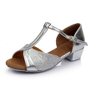 Femme Chaussures Latines Cuir Verni / Talon Fantaisie Talon épais Personnalisables Chaussures de danse Argent Femme Chaussures Latines Cuir Cuir Cuir Verni / Talon Fantaisie Talon épais Personnalisables Chaussures de danse Argent 907a14