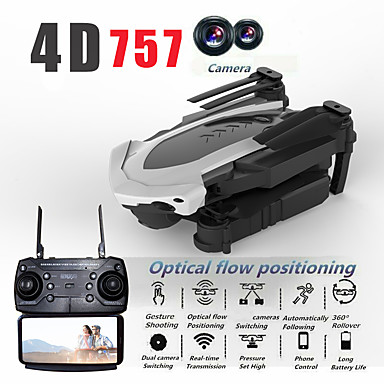 baratos Drones &amp; Rádio Controle-RC Drone s17 RTF 4CH 6 Eixos 2.4G Com Câmera HD 5.0MP 1080P Quadcópero com CR FPV / Modo Espelho Inteligente / Acesso à Gravação em Tempo Real Quadcóptero RC / Controle Remoto / Câmera / 110 Graus