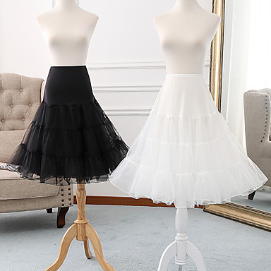 Jupe Swing Lolita Femme - Jupon Tutu Tulle Blanc - Rétro Crinoline - Taille Unique