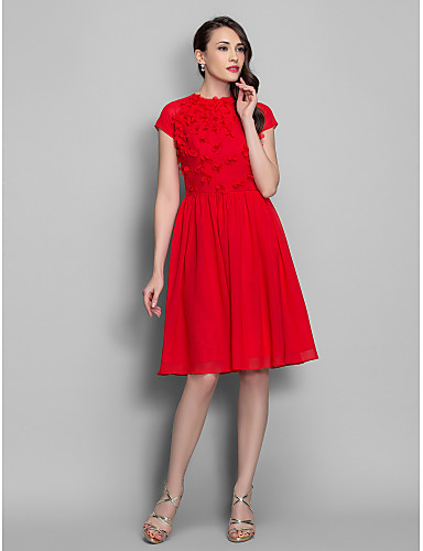 Pinup Fashion Plus Size Fall Dress Wedding Guest - Long Sleeve Graduation Boho Chiffon Smocked Midi Dresses
