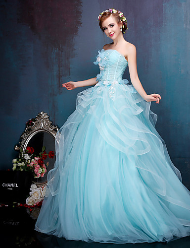 Princess Wedding Dress Wedding Dresses in Color Floor-length Strapless ...