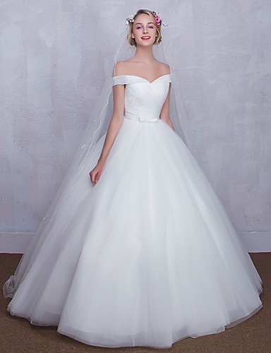  Ball  Gown  Off Shoulder Floor Length Tulle Made To Measure 