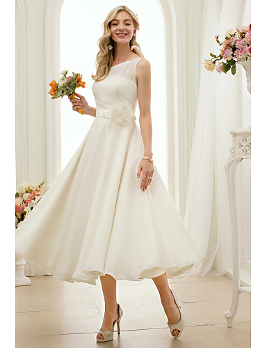 corte en a bateau neck hasta el gemelo raso vestidos de novia hechos