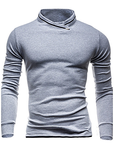 Men's Daily Sports Casual Active Solid Round Neck Sweatshirt Regular ...