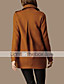 baratos Trench Coats e Casacos Femininos-Casaco (Poliéster / Misto de Lã / Elástico / Misto de Algodão / Licra) Plus Sizes / Casual - Grossa - Padrão de Manga Longa